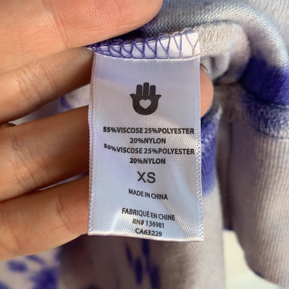 Spiritual Gangster Aloha Vibes Paint Splatter Tie Dye Pullover Sweatshirt sz XS - Picture 4 of 5